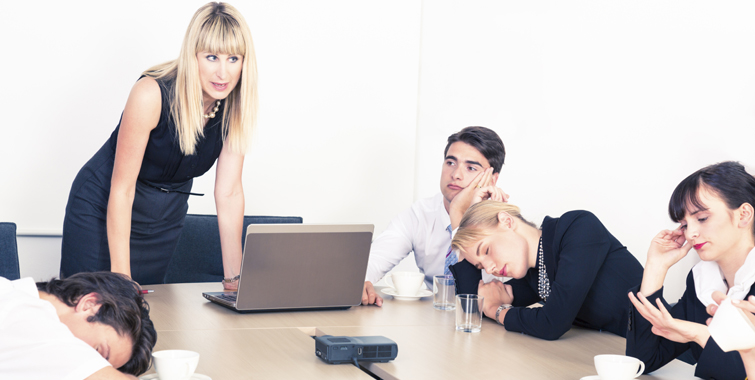 what to do if someone falls asleep during your presentation